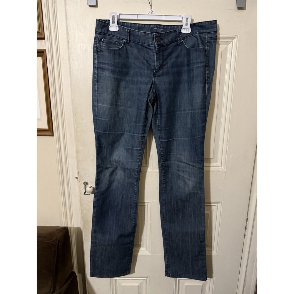 Ann Taylor Modern Straight Jeans Women’s Size 10 Dark Wash Stretch Denim